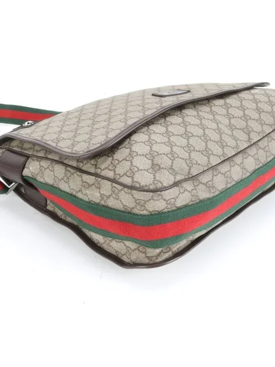 Gucci GG Supreme Sherry Line Leather Shoulder Bag Crossbody Messenger - Picture 4 of 11